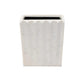 Rectangular white planter with scalloped edge and vertical grooves from the Proviso White Bath Collection by Pigeon & Poodle—ideal for luxury home decor, shown on a plain white background.
