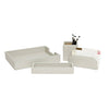 Asby Desk Accessory Collection - Light Gray Leather