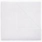 A white, textured coverlet from the John Robshaw Hand-Stitched Bedding Collection, neatly folded with one corner turned down to reveal its soft organic cotton underside.