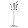 Capri Ice Bucket with Stand Collection - Silver Hammered