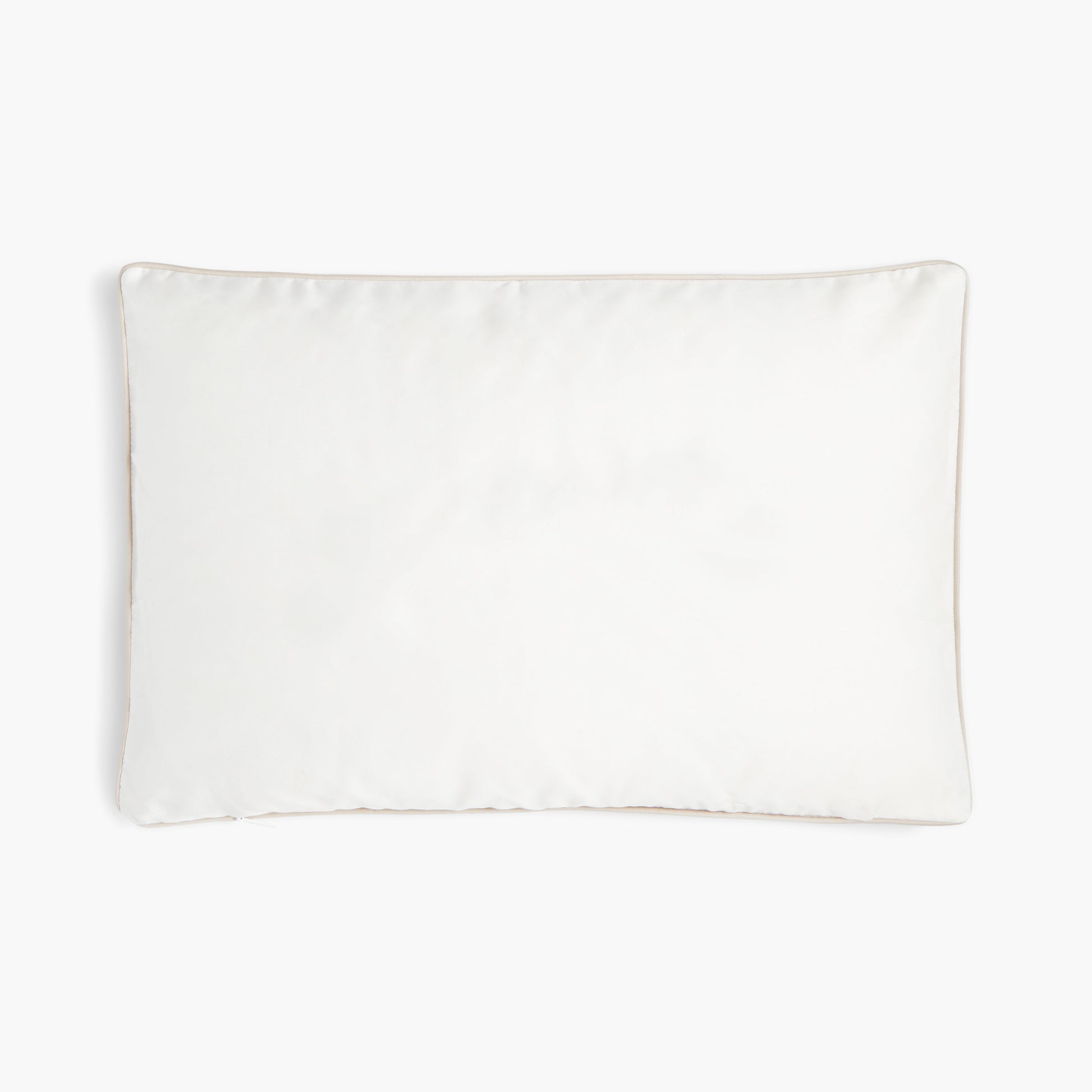 The Gooselings Animal Parade Ivory Toddler Pillow features a simple rectangular design with subtle piping, shown against a white background—an ideal addition to your child's bedding collection.