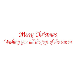 Red text on a white background reads, "Merry Christmas Wishing you all the joys of the season," inspired by classic greeting cards. From Caspari's Holly Topiary in Red Pot Card Set.