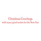 Text in red reads: "Christmas Greetings with many good wishes for the New Year" on a plain white background. The Caspari Christmas Tree Card Set features classic greeting card designs.