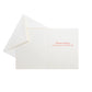 An open Caspari Leaf Wreath with Plaid Bow Boxed Card set card beside a matching envelope—ideal for sending festive Christmas greetings and warm New Year wishes to your loved ones in elegant style.