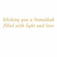 Gold script text on a white background reads: “Wishing you a Hanukkah filled with light and love.” The Menorah and Doves Boxed Card Set by Caspari is printed on FSC-certified cardstock, making it an elegant choice for sending warm wishes with its matching cards and envelopes.