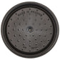 A round, black Staub Cast Iron Dutch Oven lid with raised bumps and the text "MADE IN FRANCE" embossed on it, featuring measurements "26", "10 1/4", perfectly fitting your STAUB cocotte.