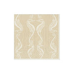 The Seahorses Collection by Caspari features beige triple-ply napkins with a repeating white seahorse pattern and textured border, offering style and durability.