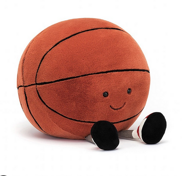 Jellycat stuffed basketball plushie.