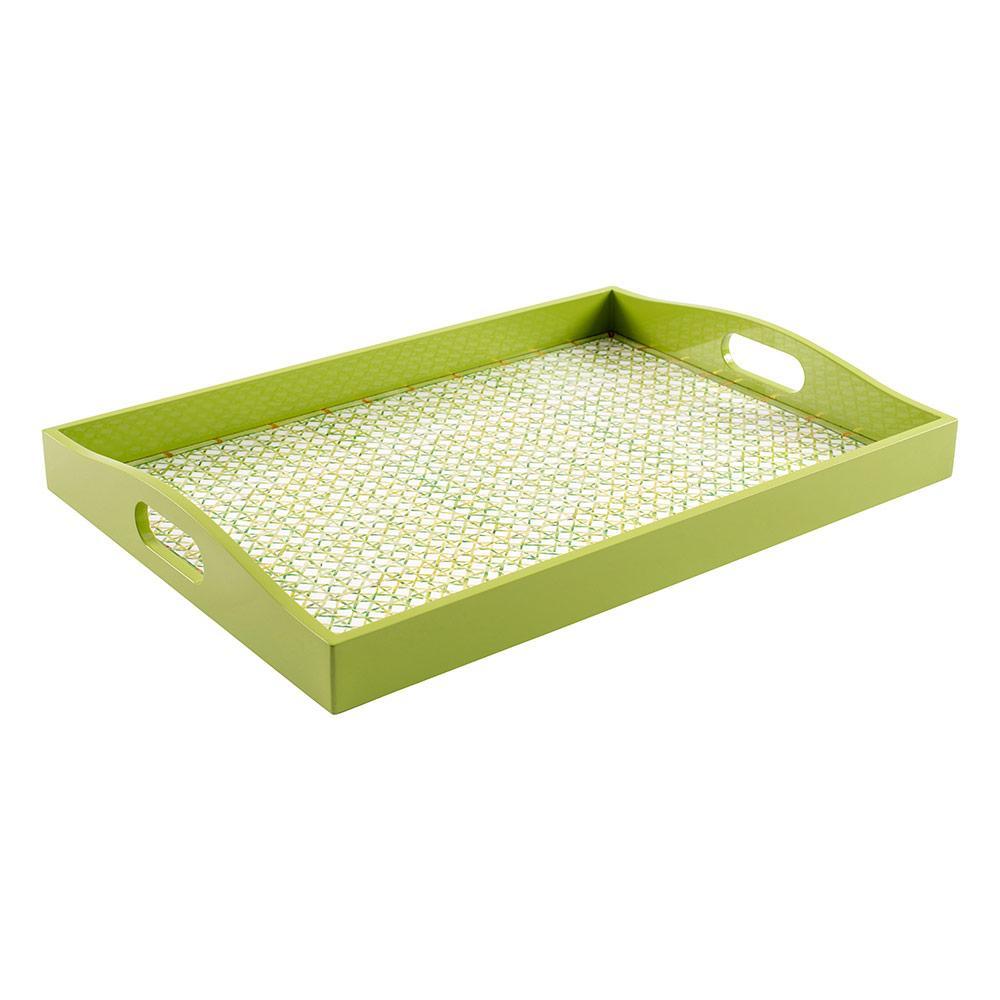 Caspari Trellis Lacquer Bar Tray - Thumbnail 2