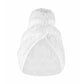 A Graciozza Egoist Spa Accessories Egyptian Cotton Giza hair towel, white, is twisted into a turban shape with a pointed top and curved bottom edge, shown on a plain white background.