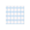 Gingham Cocktail Napkin Collection - Light Blue