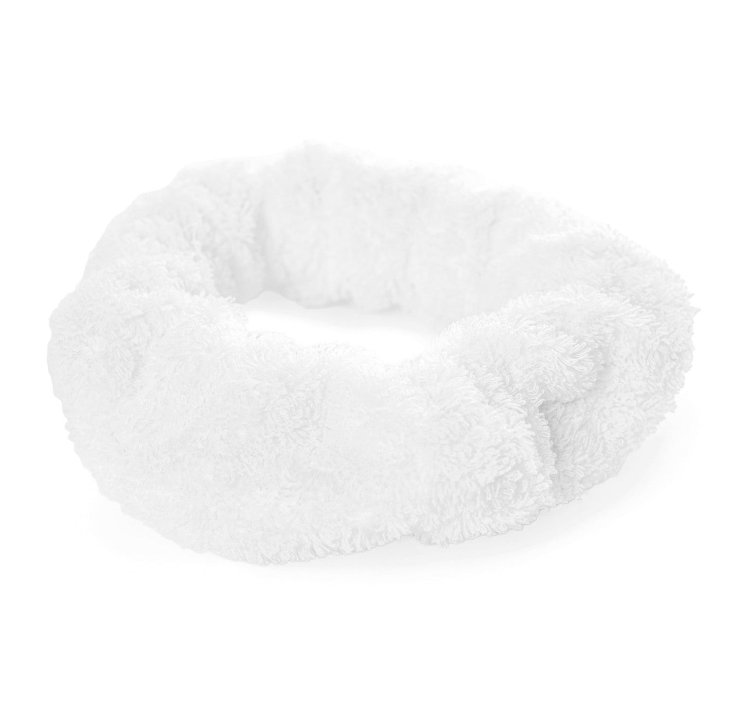 The GRACCIOZA Egoist Headband in white, made from fluffy Egyptian cotton, is shown against a plain white background.