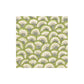 The Pontchartrain Scallop Collection by Caspari features eco-friendly, triple-ply napkins with a fan-shaped green and cream foliage pattern on a white background.