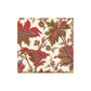 The Paisley Leaves Ivory Collection napkin by Caspari features a vibrant paisley leaf design in red, green, and purple on an ivory background—ideal for stylish table settings or matching your party supplies.