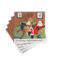 Add a playful touch to your table with Caspari’s Santa At Home Cocktail Napkin, featuring Santa and a reindeer relaxing on a couch. Caption: “Shall we just stay in tonight and pretend we forgot?”.