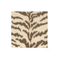 The Tigre Collection by Caspari features beige and brown abstract stripes on a square napkin with a woven texture.