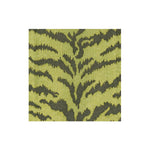 The Tigre Collection by Caspari features green fabric with dark green abstract stripes—ideal for eco-friendly, compostable napkins.