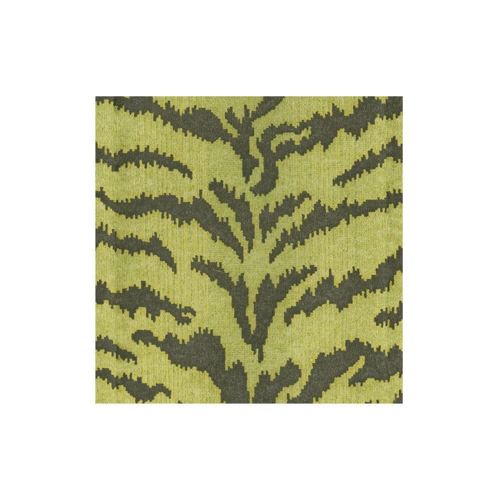The Tigre Collection by Caspari features green fabric with dark green abstract stripes—ideal for eco-friendly, compostable napkins.