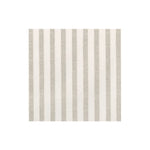 A square tile from Caspari’s Melograno Collection, featuring vertical gray and white stripes reminiscent of elegant paper linen napkins, set against a plain white background.