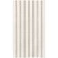 Rectangular rug from the Melograno Collection by Caspari, featuring alternating vertical light gray and white stripes—an ideal match for eco-friendly accents such as biodegradable or elegant paper linen napkins.