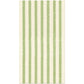 The Melograno Collection compostable napkins by Caspari feature a rectangular white cloth design with evenly spaced vertical green stripes running parallel to the longer sides, making them an eco-friendly and stylish addition to any table setting.