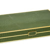 Croc Leather Backgammon Set - Green