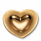 The Aerin Gilded Heart Dish, crafted in Italy and accented with 24k gold, is displayed on a white background.