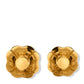 Two flower-shaped, gold-toned Art Deco Olivia Nesting Brass Bowl Set pieces, one slightly larger than the other.