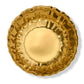 The Mairie Brass Bowl by Aerin is a round, gold metallic vintage piece with a fluted, scalloped edge, adding elegance when viewed from above on a white background.