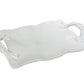 The Beatriz Ball Vida Sasha Serveware Collection features a white ceramic serving platter with sculpted branch-like handles, perfect for outdoor entertaining and shown on a plain white background.