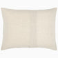 Rectangular beige pillow from the Vani Leaf King Duvet Set by John Robshaw, featuring a simple, plain fabric cover crafted from a soft cotton linen blend with a central vertical seam.