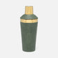 The Langston Bar Collection cocktail shaker by Blue Pheasant features a green textured design with gold accents, standing upright against a white background—an elegant addition to your bar essentials.