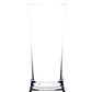 A tall, empty, clear glass from the Reef Acrylic Drinkware Collection by Bold is shown against a white background, featuring a slightly flared rim and thick base. Crafted from premium acrylic for modern style and exceptional durability.