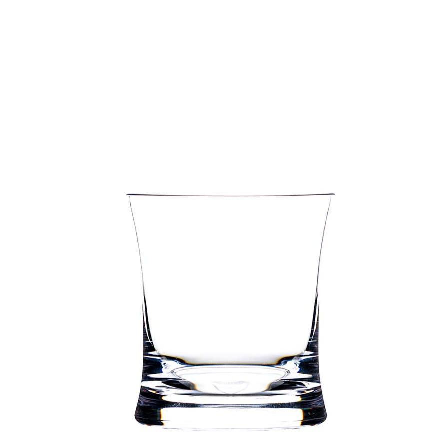 A clear, modern tumbler from the Reef Acrylic Drinkware Collection by Bold is centered against a plain white background.
