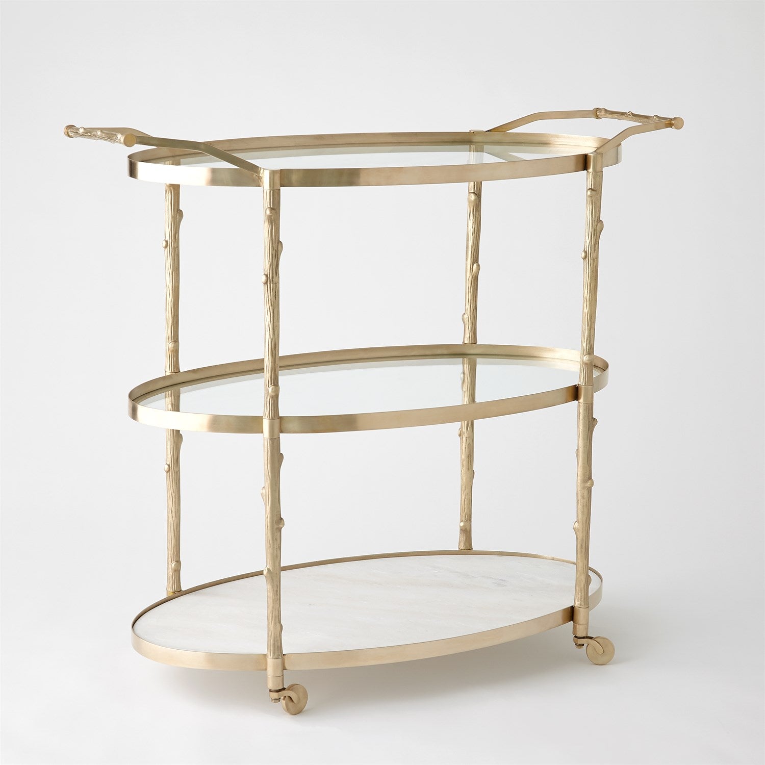 Arbor Brass Bar Cart - Thumbnail 2