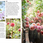 A page spread from The Artistry of Flowers by Rizzoli features a close-up of pink blossoms on the left and several metal buckets brimming with pink dahlias, artfully arranged along a brick path on the right—highlighting the exquisite touch of a skilled floral designer.