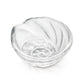 From Simon Pearce’s Shell Serveware Collection, this small glass bowl features a textured, swirled design and smooth rounded rim—ideal for beach-inspired decor or as a summer host gift. Shown on a white background.