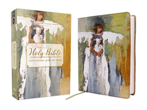 The Anne Neilson: Holy Bible by Anne Neilson features her signature angel artwork on the cover and box, includes a ribbon bookmark, and serves as an inspiring journaling Bible for personal reflection and spiritual growth.