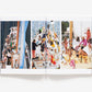 The book "Slim Aarons: Style" by Abrams highlights colorful images of glamorous personalities on sailboats in sunlit activities, reminiscent of Slim Aarons' iconic fashion photography.