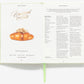 An open copy of Abrams' The Little Book of Ladurée: Patisserie shows a walnut croissant recipe, with an illustration on the left page and classic Parisian dessert ingredients and instructions on the right.
