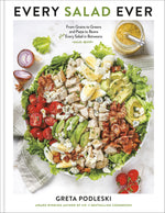 Sure! Here’s a rewritten version using your product data: The “Every Salad Ever” cookbook, published by Penguin Random House, features a vibrant cover with a hearty salad topped with chicken, bacon, avocado, tomatoes, lettuce, blue cheese, and dressing. Authored by Greta Podleski, this collection bursts with creative salad recipes—offering delectable vegan and gluten-free options to satisfy every palate.