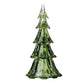 This green glass Christmas tree ornament by Juliska features tiered, textured layers and a pointed top—perfect for holiday table decor or displaying with your Berry & Thread Evergreen Tree Collection.
