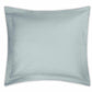 A light blue textured rectangular pillow with a subtle diamond pattern from the Alba Bedding Collection, Pool by Matouk, designed to complement Nocturne sateen bedding, shown against a white background.