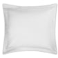 The Matouk Alba Bedding Collection pillowcase in white features a subtle textured pattern in Egyptian cotton sateen, shown from above on a white background.