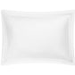 The Amara Triple Pearl Bedding Collection pillow by Matouk features a white rectangular design with a subtle triple pearl embroidery along the border, crafted from luxurious Amara sateen and displayed against a plain white background.