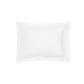 The Matouk Amara Triple Pearl Bedding Collection pillow sham features a crisp white rectangular design with elegant embroidered detailing and a decorative stitched border, beautifully showcased against a plain white background.