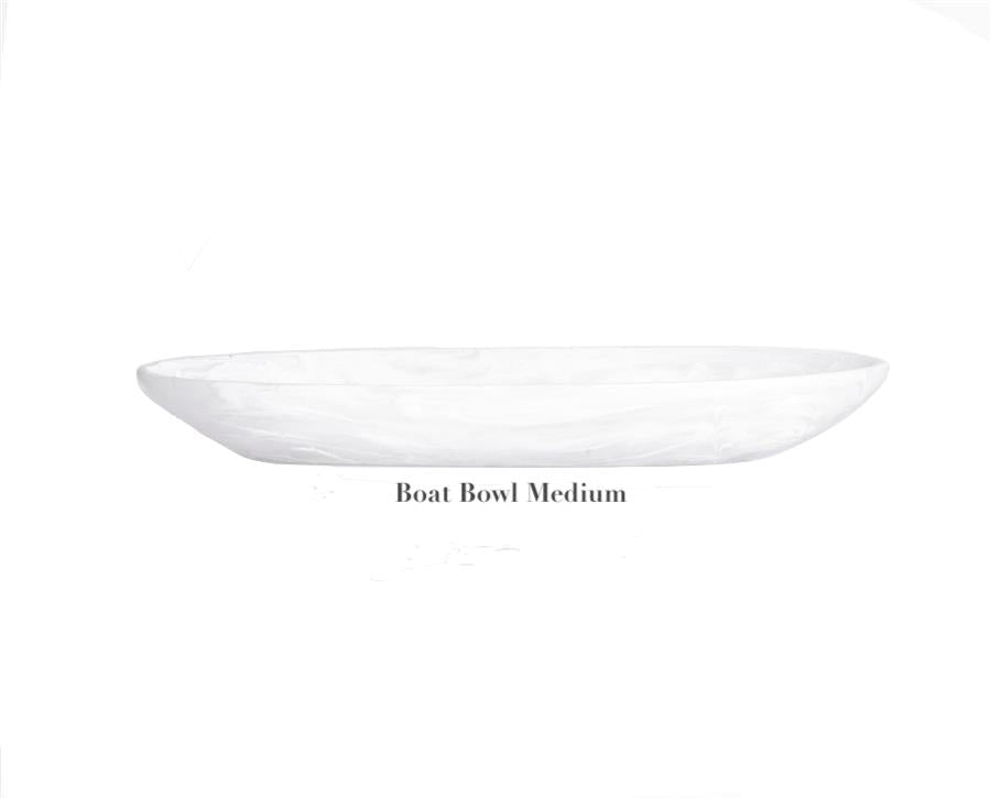 A medium, white oval bowl from Nashi Home's White Resin Serveware Collection, shown on a plain background—a chic and functional addition to your home decor.