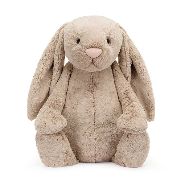 Bashful Beige Bunny, a Jellycat, online for your shopping convenience. This adorable stuffed bunny is sitting on a white background.