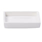 A rectangular white ceramic dish is displayed on a plain white background, ideal for pairing with the Nashi Home Solid White Resin Bath Collection or a matching tissue box cover.