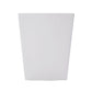 A front view of the Nashi Home Bath Collection's solid white rectangular plastic planter, featuring a matte finish reminiscent of sleek resin bath accessories, set against a white background.